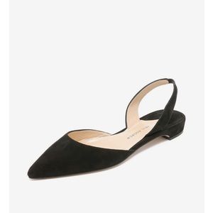 Paul Andrew Rhea Suede Black Slingback Flats NWT